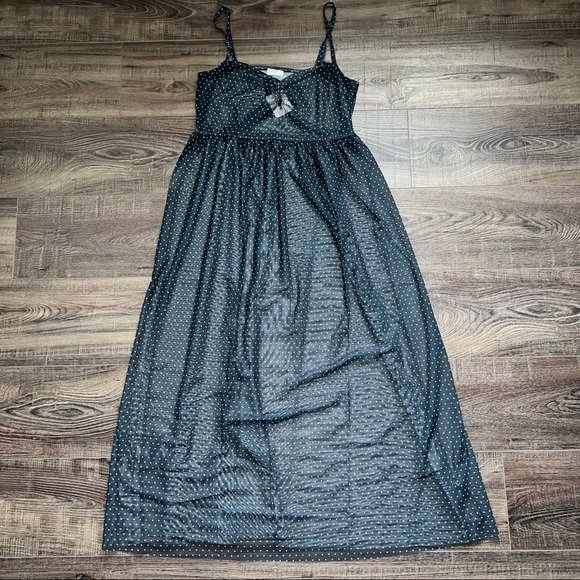 Free People Intimately Madeline Slip Dress in Black Combo - Picture 4 of 8